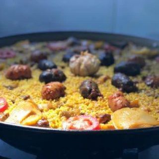 Paella De Cocido O Arroz Al Horno
