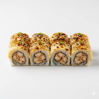Uramaki De Pollo Con Queso Flameado (8 Uds.)