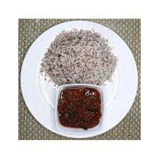 Ofada Rice With Asun Meat