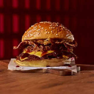 Smash Burger Tejana + patatas fritas