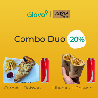 1 Cornet + 1 Sandwich Libanais + 2 Boissons