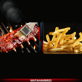 DOS COSTILLAS DE CERDO A BAJA TEMPERATURA CON PATATAS FRITAS