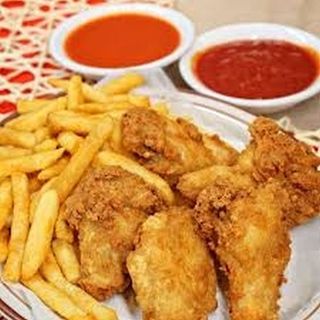 Chicken Wings 5 Pcs + Chips