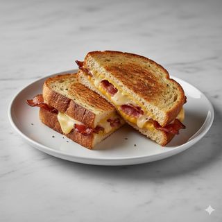 Bocadillo De Bacon Con Queso