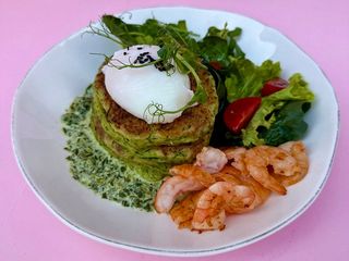 Оладки із цукіні з креветками (310g)