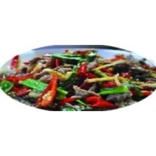 Ternera Con Salsa Picante Y Verdura