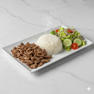 Plato De Shawarma De Pollo Con Arroz