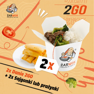 2 x Danie 2GO + 2 x sajgonki albo prażynki