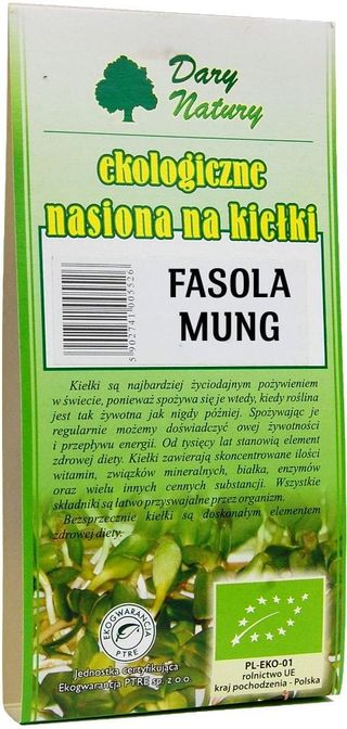 Nasiona fasoli mung bio na kiełki 50 g- DARY NATURY