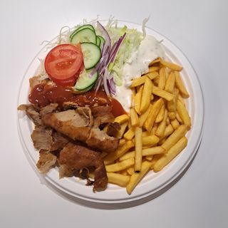 Shaorma de vită la farfurie