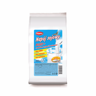Napój sojowy plus z wapniem lecytyną i 10 witaminami w proszku 400g MOGADOR