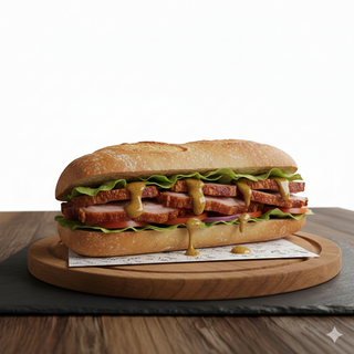 Bocadillo De Lomo Con Ensalada