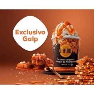 O Gelado Nougat & Manteiga de Amendoim Exclusivo Galp 460ml