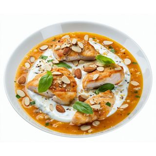 41. CHICKEN  kORMAPollo Con Yogur Y Almendras Con Salsa Dulce