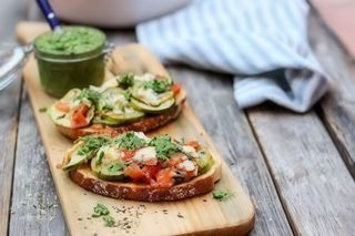 Tosta extremeña con jamón (1 Ud.)