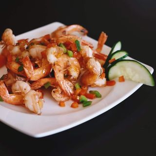 Gambas preparadas con sal y pimienta