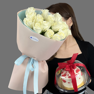 15 роз + бенто  торт 