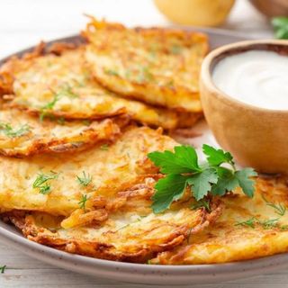 Деруни з мясом