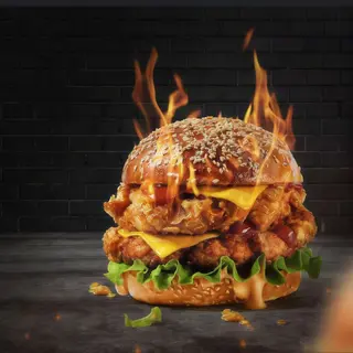 Hamburguesa Doble De Pollo