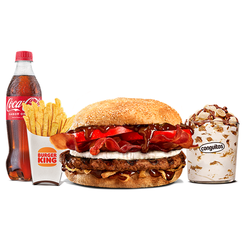 Menú Completo Grand Whiskey BBQ  Grande (1 Carne) 