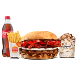 Menú Completo Grand Whiskey BBQ  Grande (1 Carne) 