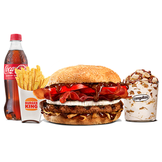 Menú Completo Grand Whiskey BBQ  Grande (1 Carne) 