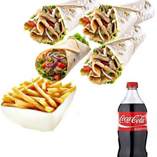 Menu familiar (4 rollos,patatas grande y Coca Cola 2L)
