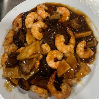 62. Gambas bambú setas