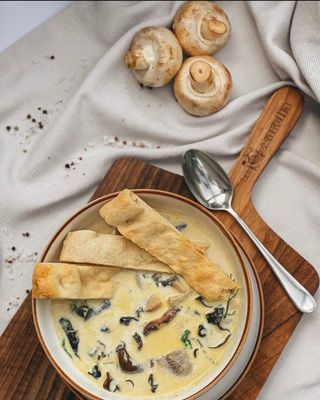 Сливочно-грибной суп