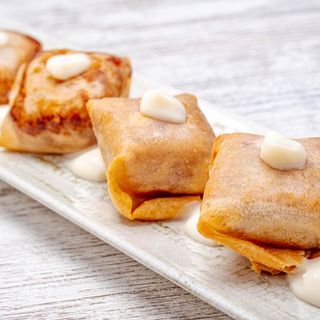 Raviolis crujientes de carrillera