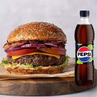 Smoker burger+Pepsi zero limeta 0,5L