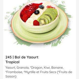 Bol de Yaourt Tropical 