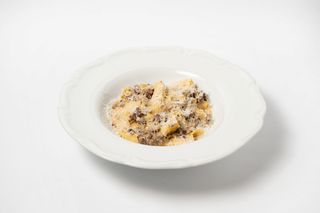 Папарделле с говядиной и трюфельным соусом