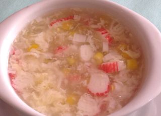 Sopa De Maíz Con Cangrejo