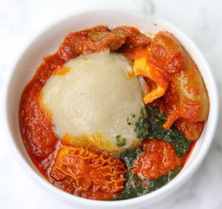 White Amala & Soup