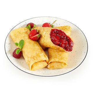 Млинці з полуницею та м'ятою (1кг), заморожений напівфабрикат