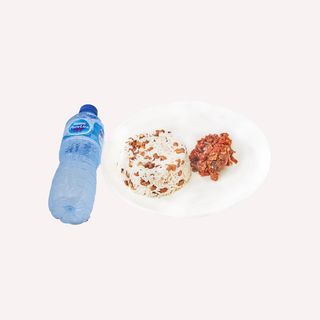 Rice & Beans + 2 Beef + Bottle Water