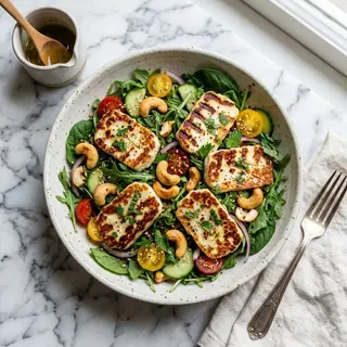 Grilled Halloumi & Cashew Nut