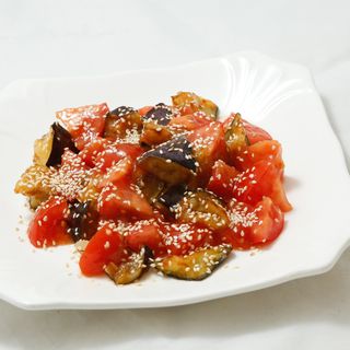 Жареные баклажаны в кисло сладком соусе 