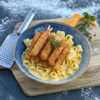 Crispy Shrimps Mac`n Cheese