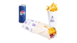 MENIU FAIN SHAORMA CRISPY - 700G, CARTOFI PRAJITI, DOZA PEPSI