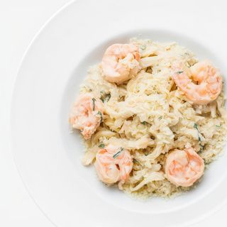 Паста з креветками у вершковому соусі
