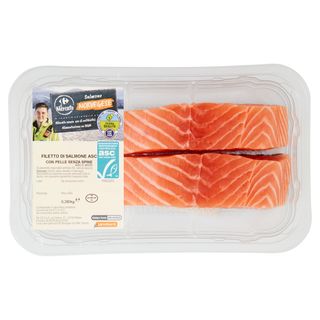 Carrefour il Mercato Salmone Norvegese Filetto di Salmone ASC con Pelle Senza Spine 0,280 kg