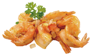 275. Gamba Salteado Con Sal Y Pimiento Negro