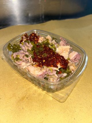 Vaschetta Lampredotto con friarielli con pane