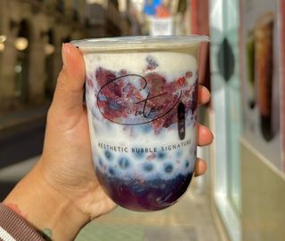 Blueberry and Violets Bubble Milk