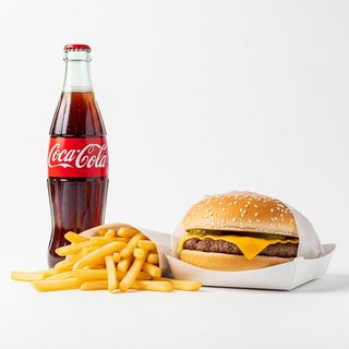 Double cheeseburger menu completo