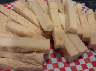Panissa fritta con pesto fresco