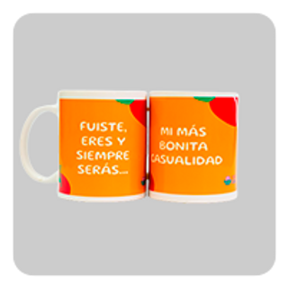 Pareja Tazas "Fuiste, Eres Y Serás Mi Más Bonita Casualidad 2Uds.