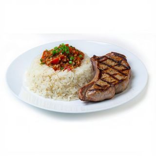 Arroz Moro Con Chuleta De Cerdo